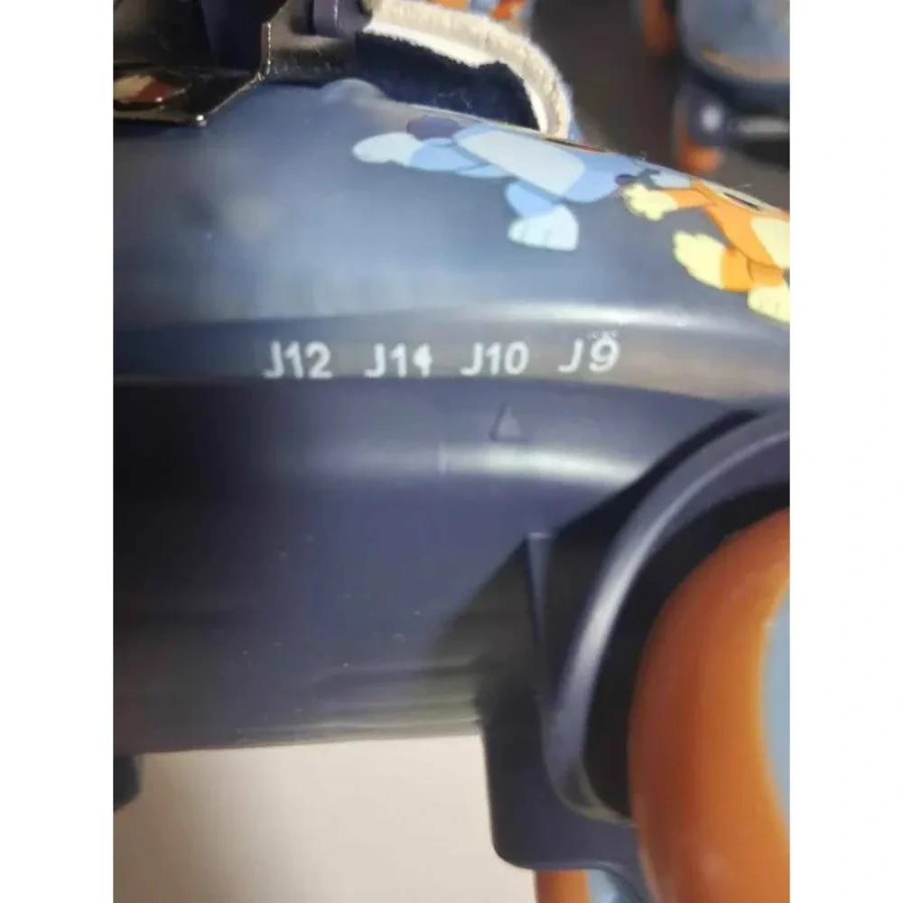 Bluey Kids Adjustable Roller Skates Blue Orange Size J9-J12 ARO104241-0912